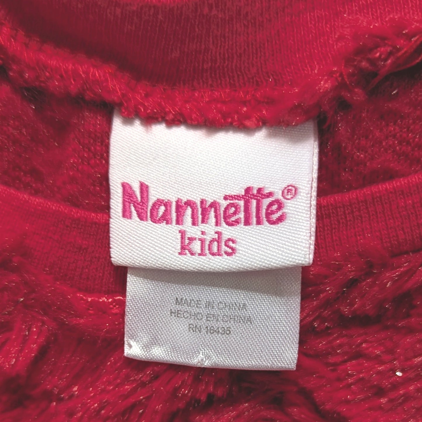 Nannette Kids Girls Red Fuzzy Sparkle Faux Fur Sweater Size 6 – Cozy & Festive