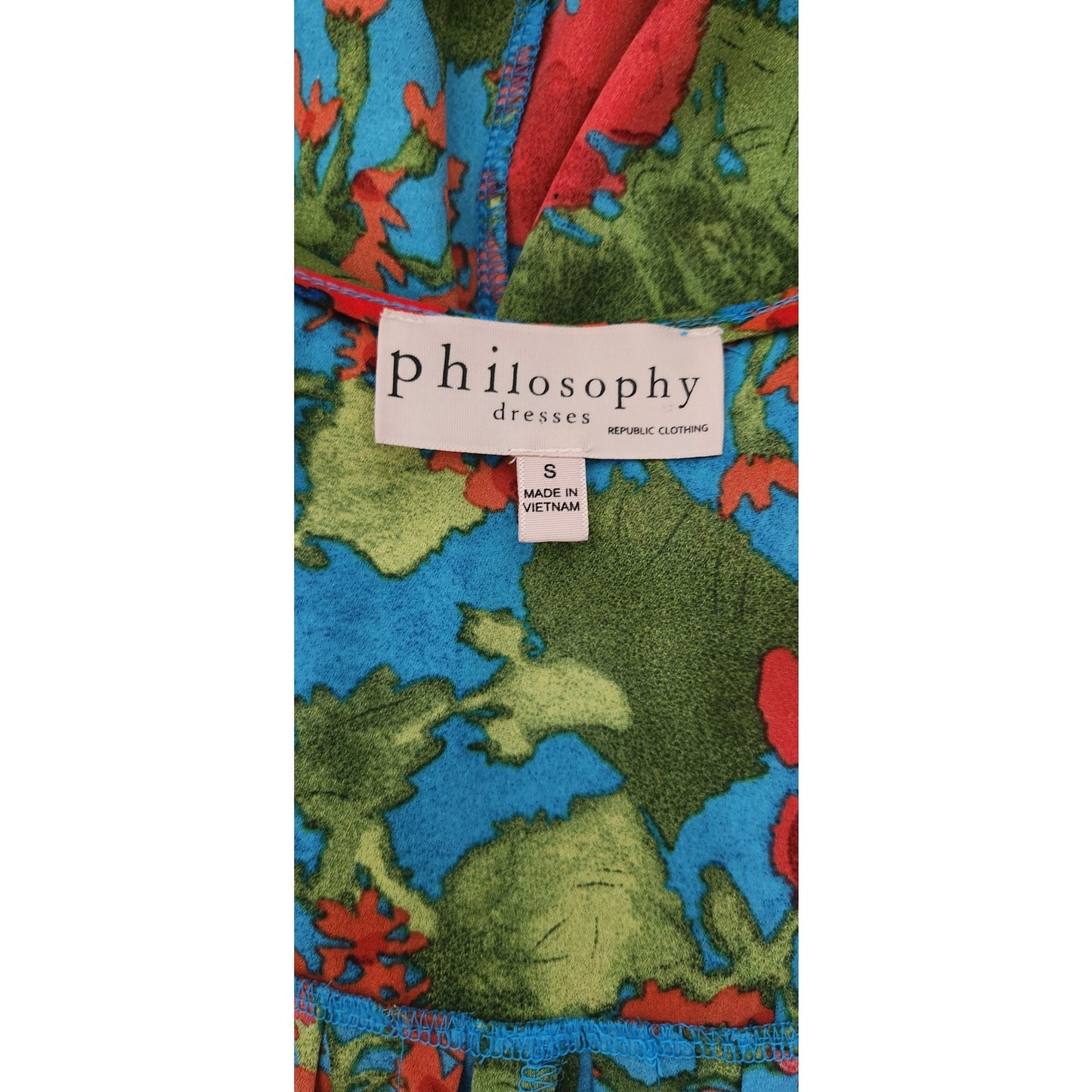 Philosophy Blue Floral Sleeveless Swing Dress – Women Size Small