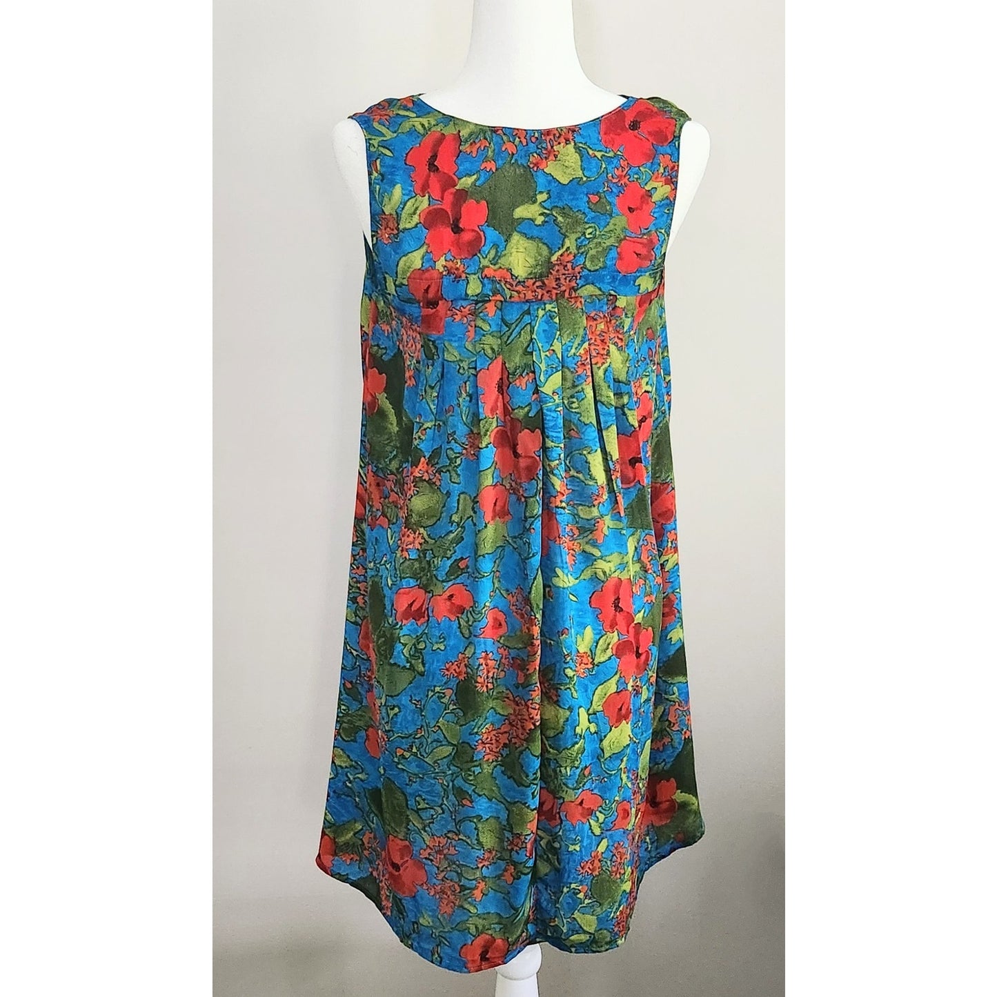 Philosophy Blue Floral Sleeveless Swing Dress – Women Size Small