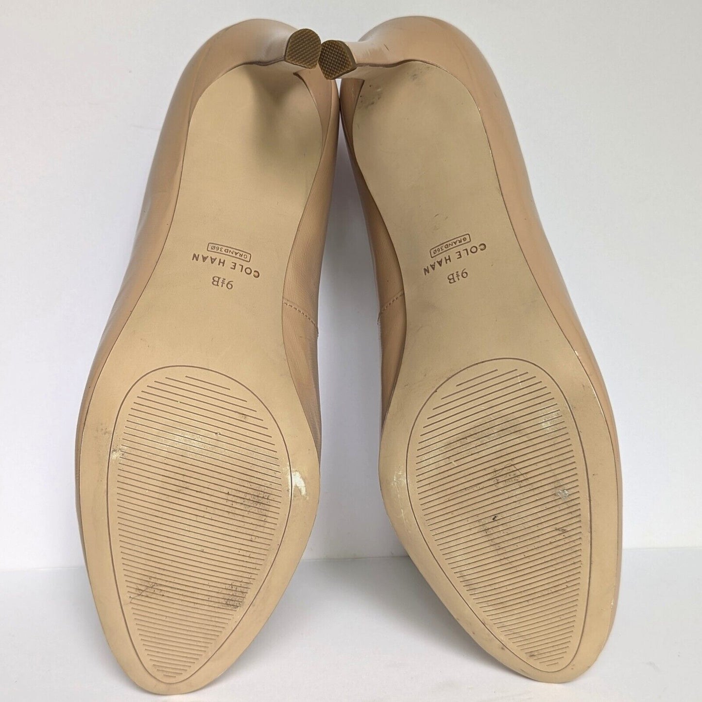 Cole Haan Nude Patent Leather Pumps | Women’s Size 9.5 | Classic Almond Toe Heel