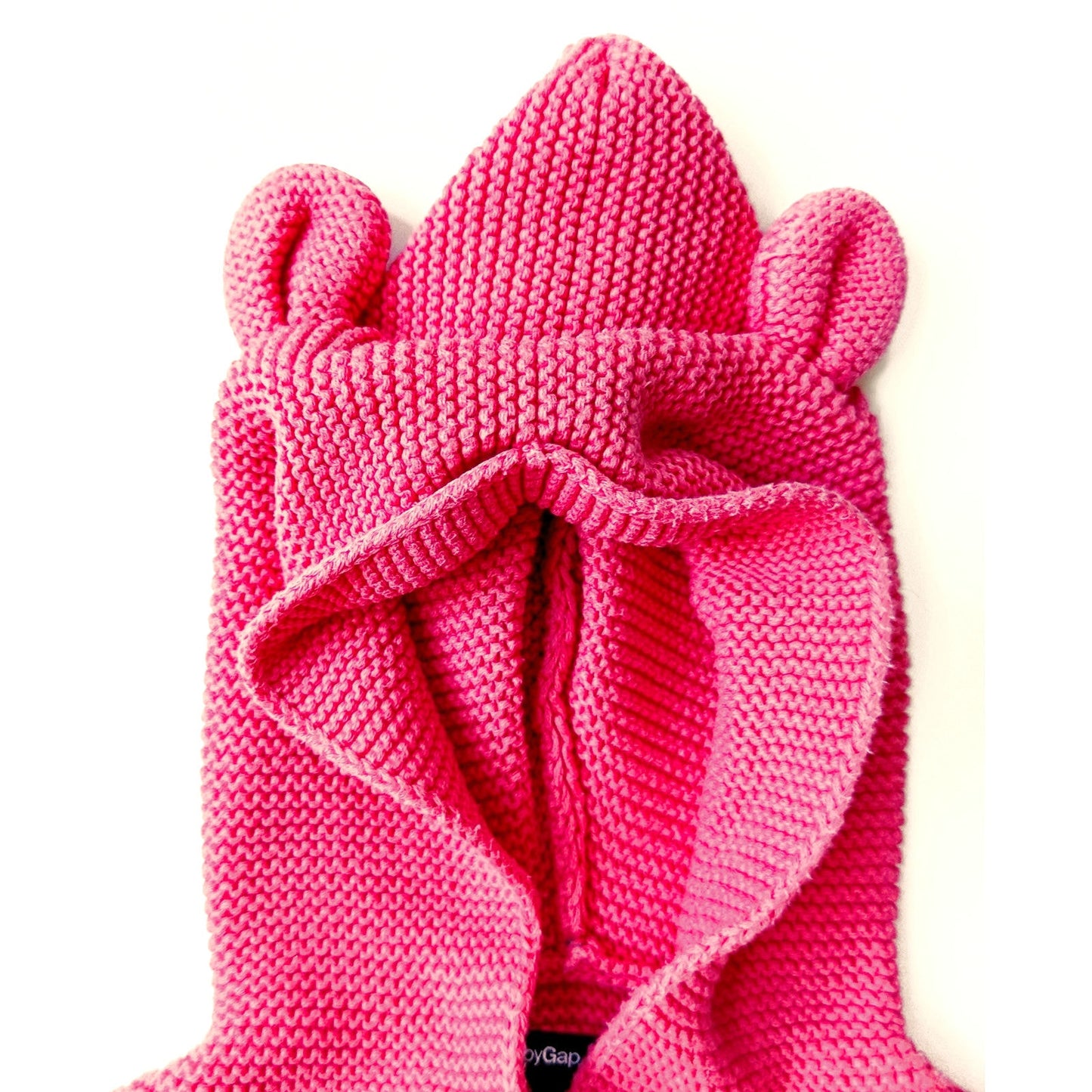 Baby Gap Baby Bear Cardigan Sz 3-6 mos | 58-69 cm Pink Cotton Knit Hooded Ears