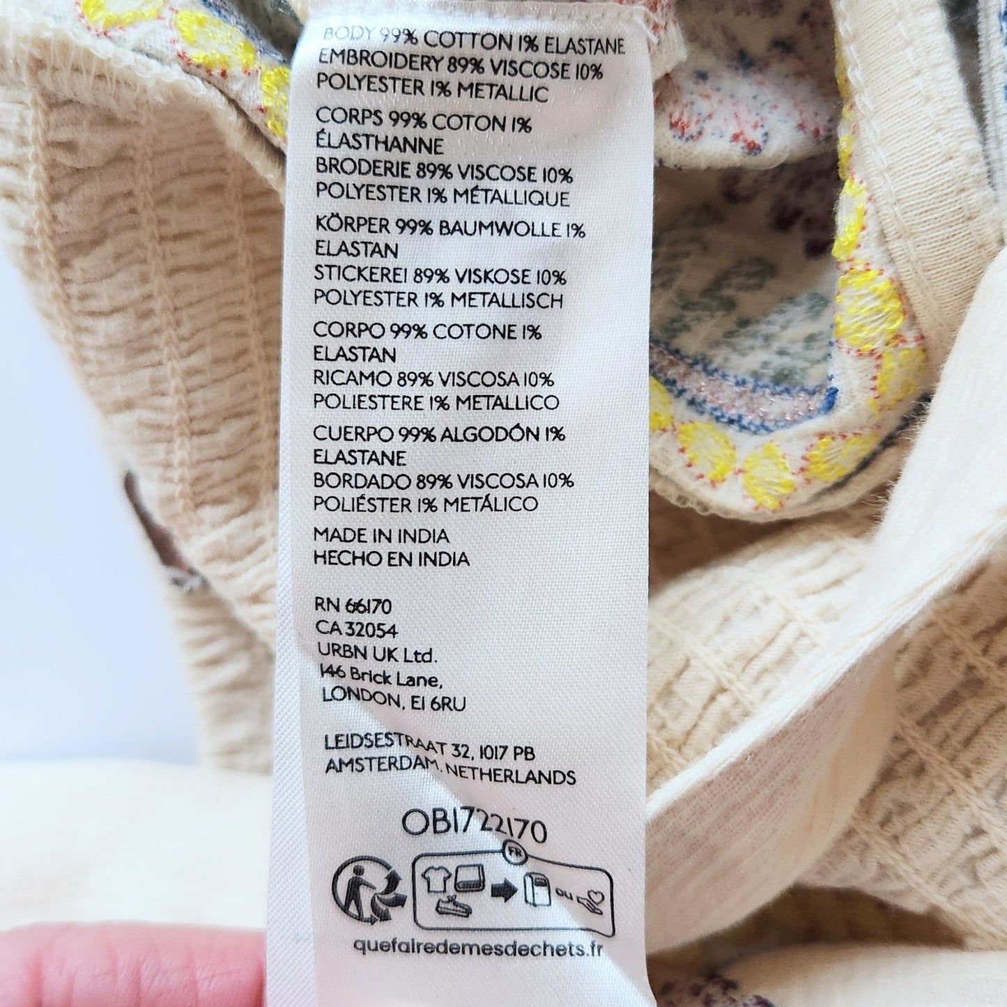 Free People Datura Corset Sleeveless Crop Top Boho Metallic Embroidery Size S