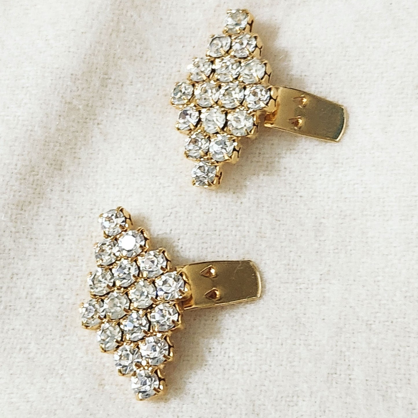 Mid-Century Bluette Rhinestone Shoe Clips | Made in France | Sparkling Crystal Cluster Shoe Ornaments