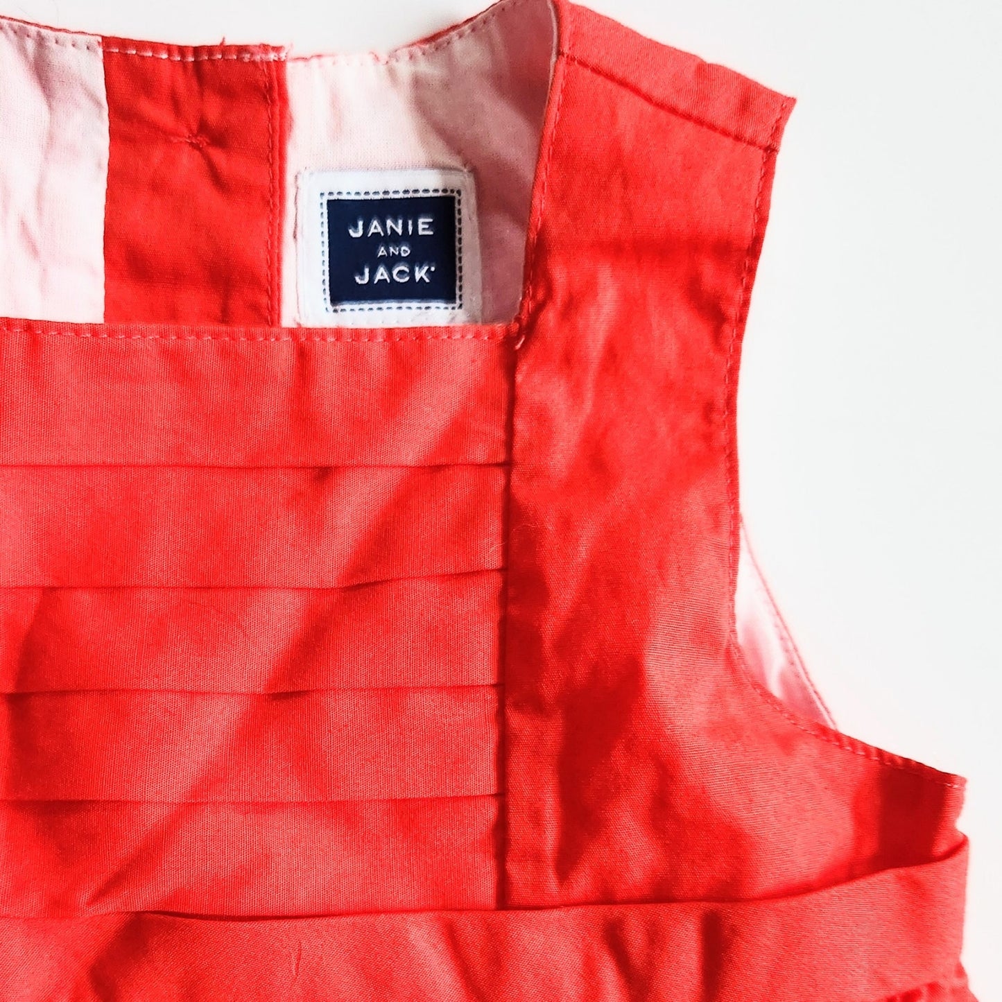 ✨ Janie and Jack Coral & Peach Batiste Baby Dress w/ Bow + Bloomers | Size 6-12M | NWT