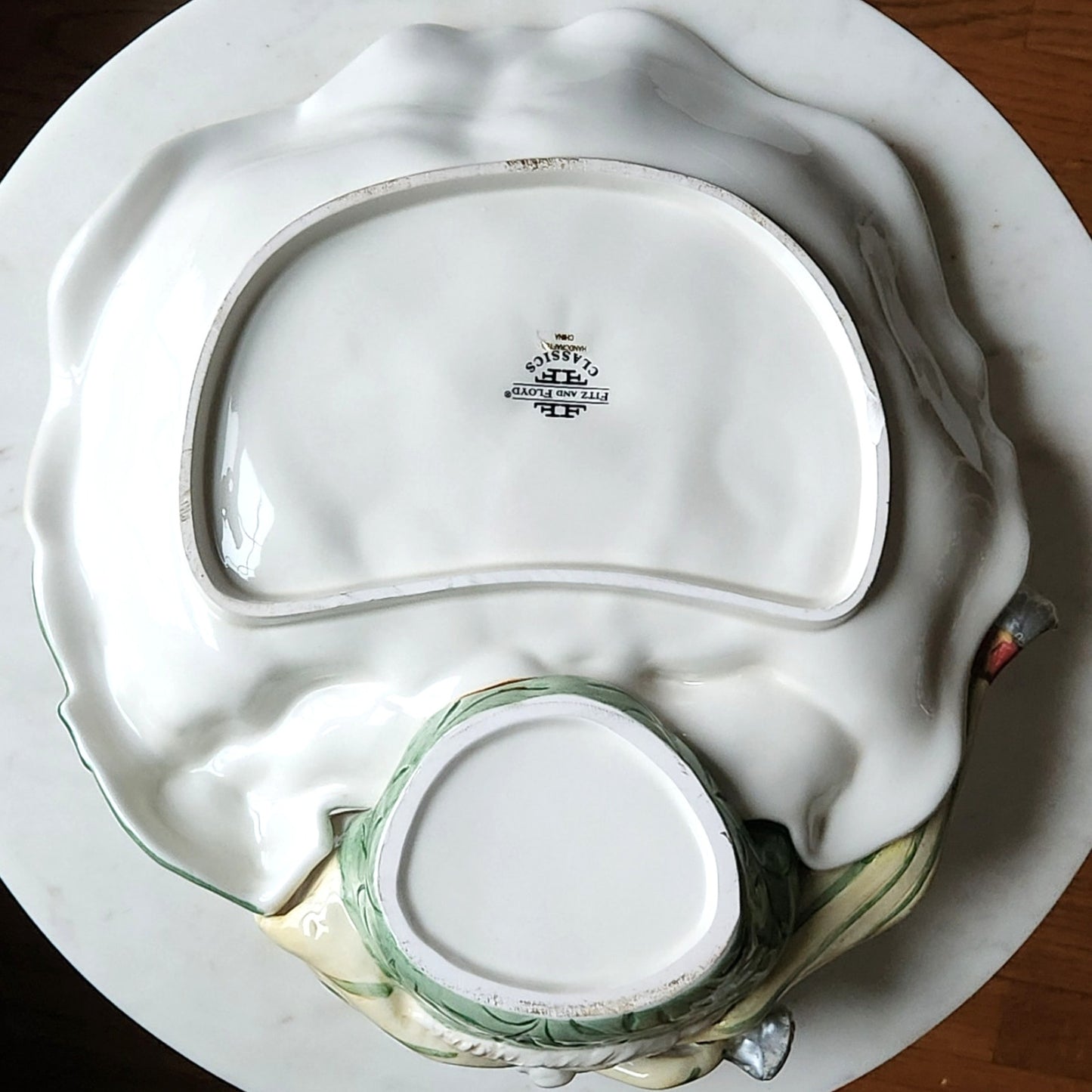 Fitz & Floyd Gregorian Santa Figural Serving Bowl – 14” Round Christmas Centerpiece – Vintage 1990s/2000s