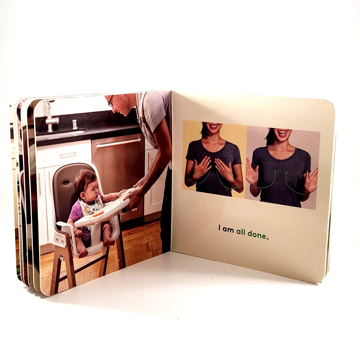 “My First Signs” Montessori Board Book | Baby Sign Language