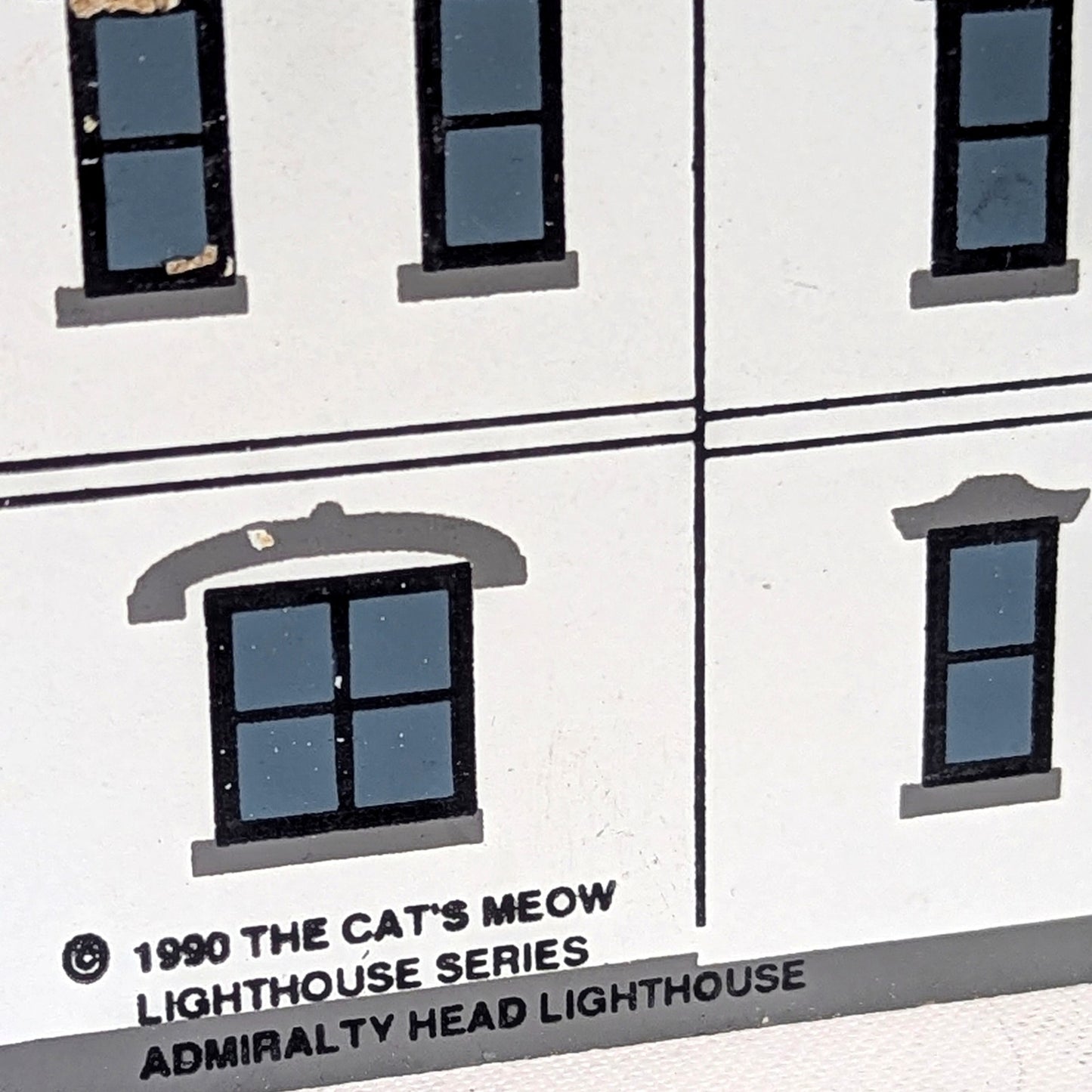 Vintage Cat’s Meow Admiralty Head Lighthouse Shelf Sitter | 1990s Washington Signed