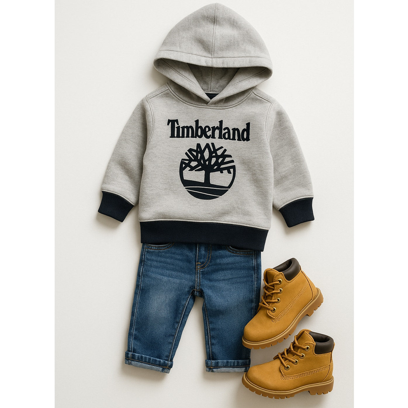 Baby Hoodie | Gray Logo Sweatshirt | Unisex Infant Size 12 Months