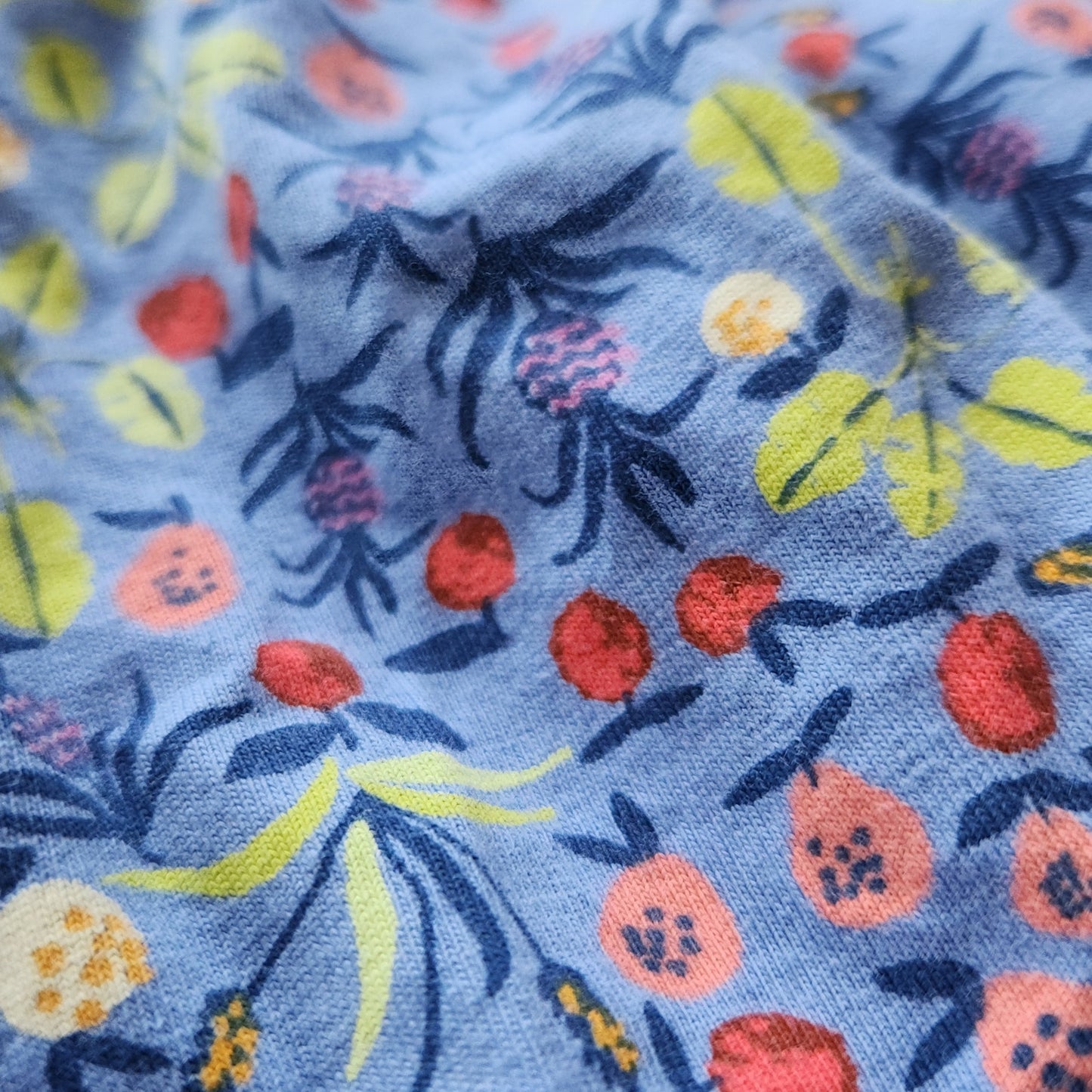 Tea Collection Girls Blue Cotton Floral Ruffle Strap Romper Jumper | Size 5