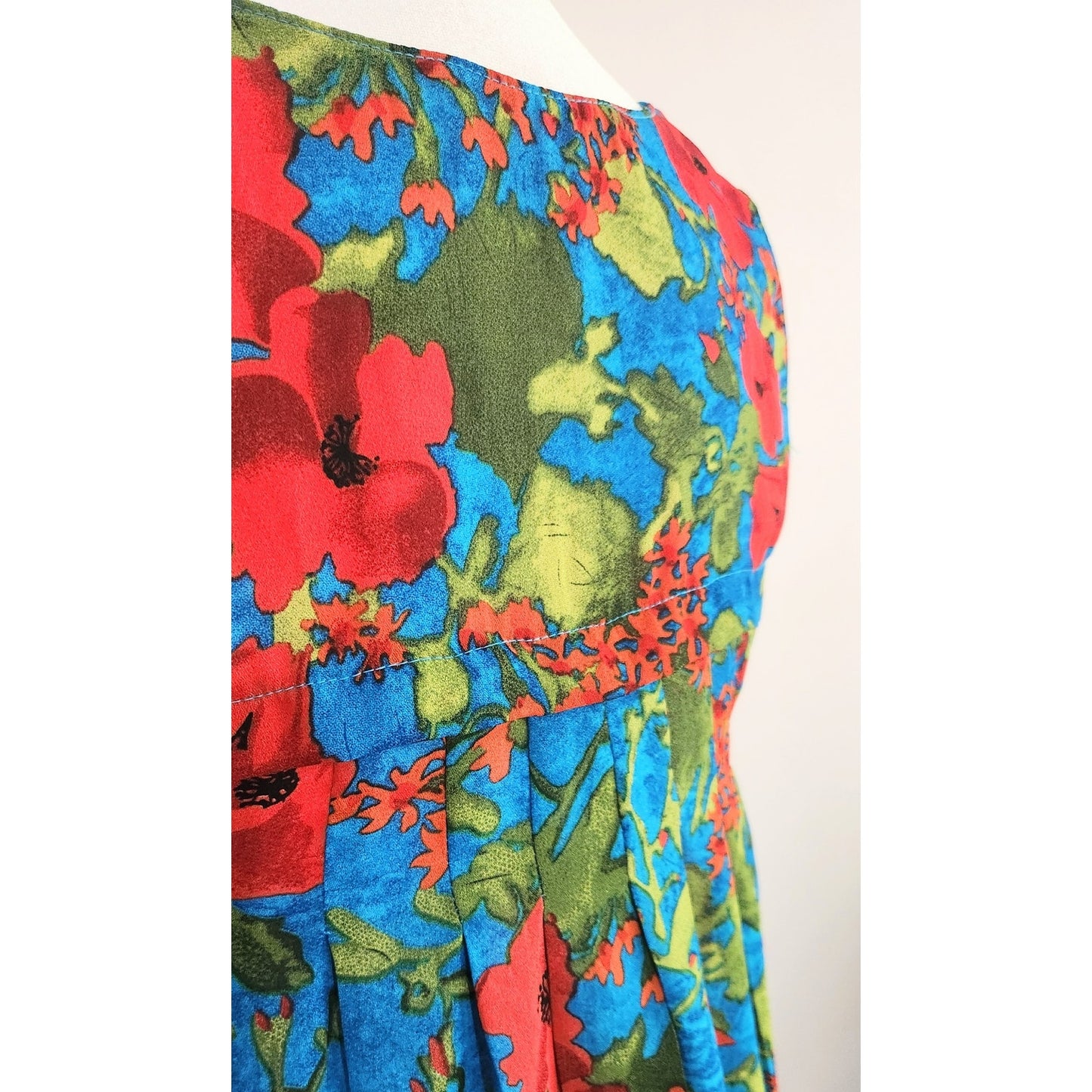 Philosophy Blue Floral Sleeveless Swing Dress – Women Size Small