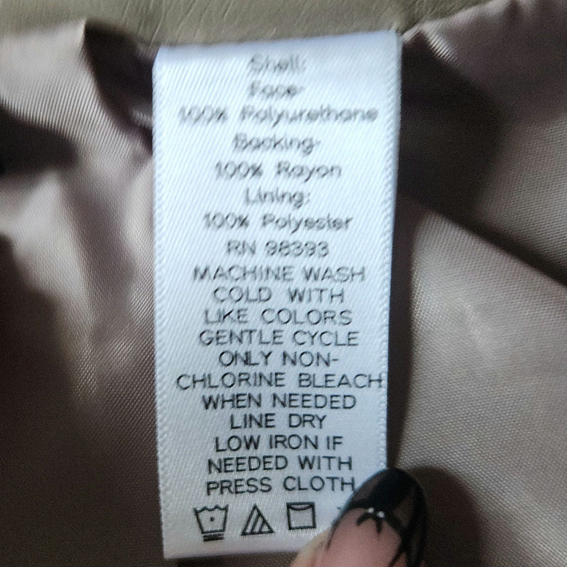 Faux Leather Pencil Skirt | Taupe | Women's 26W