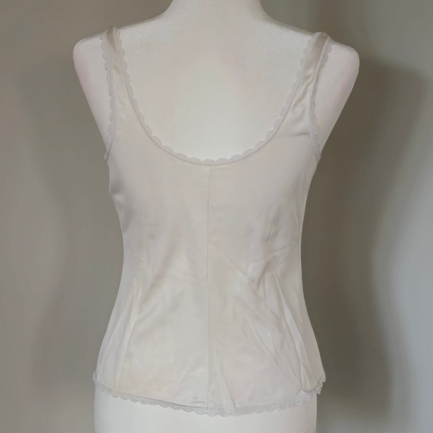 Vintage Warner’s Perfect Measure Lace-Trim Nylon Camisole (USA Made)
