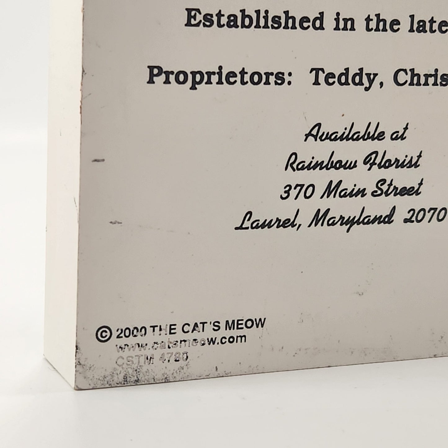 Gavrile’s Shelf Sitter — Laurel, Maryland Main Street Collection (2000, Faline ’03 Signed)