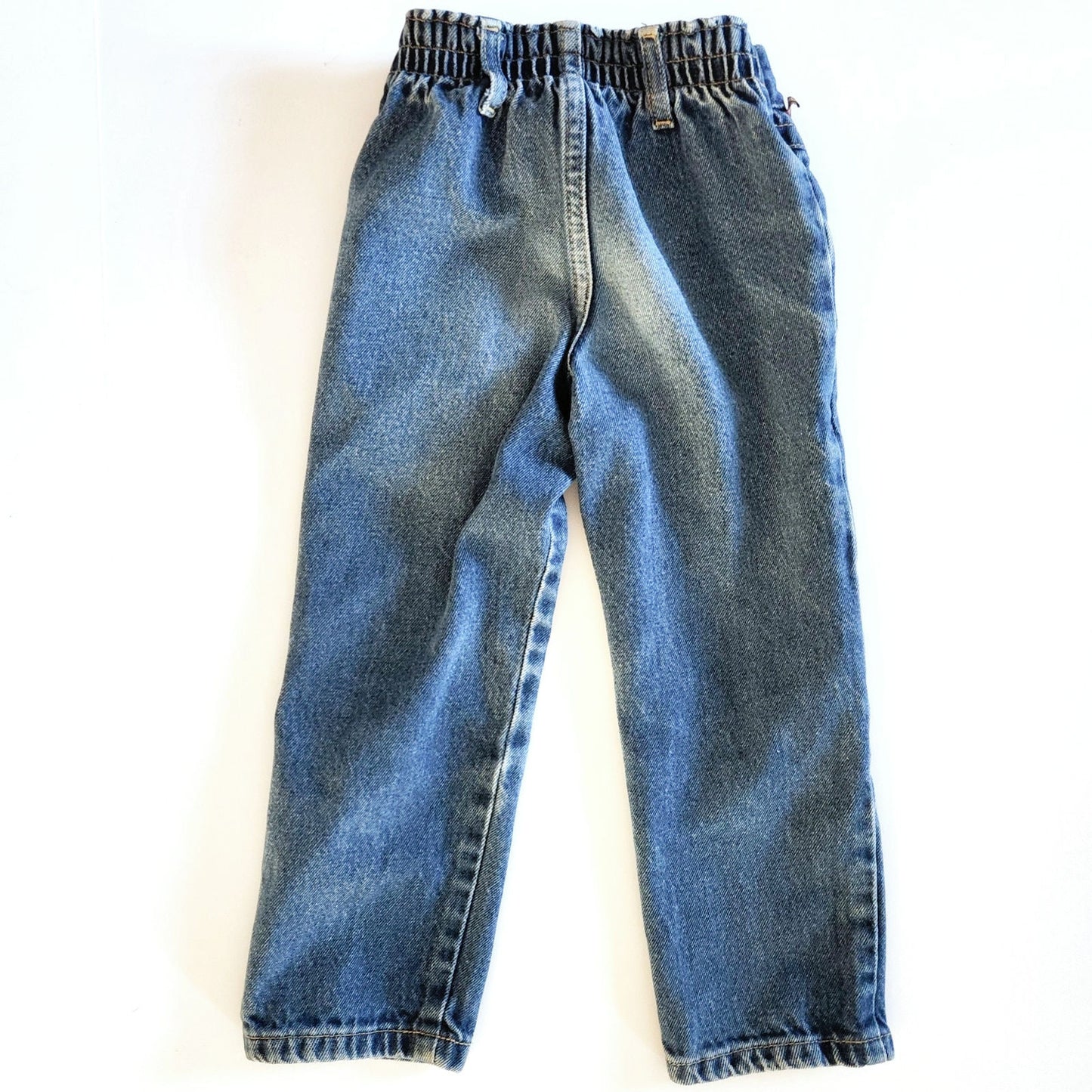 Vintage Lee 1980s Girls High Waisted Pleated Retro Denim Blue Jeans | Size 4T