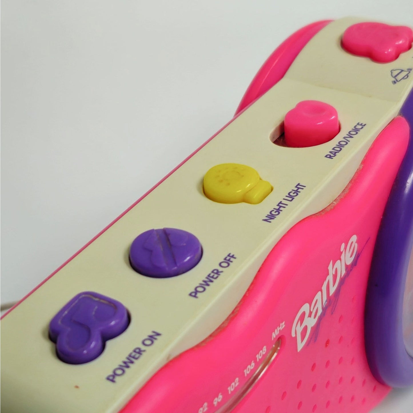 Vintage 1995 Barbie Clock Radio | Hot Pink / Purple Dopamine