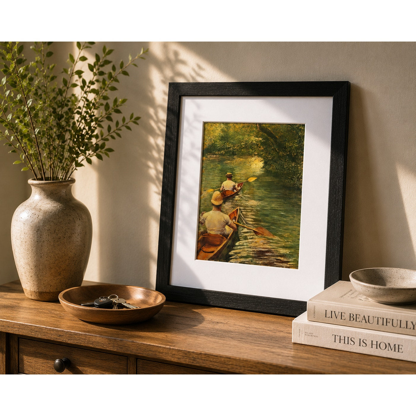 Les Périssoires by Caillebotte | Impressionist Seine River Framed Print Wall Art