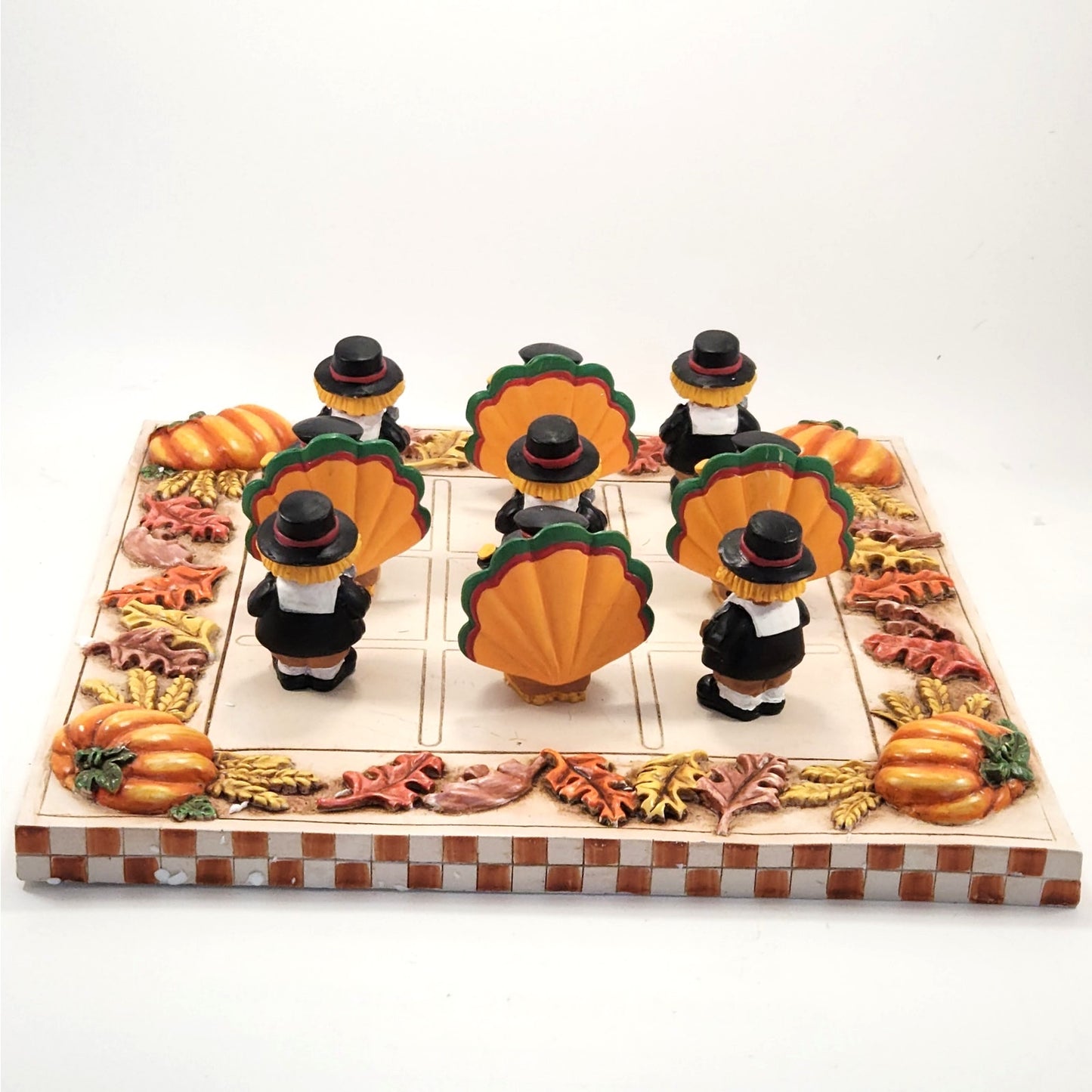 Boney Bunch Thanksgiving Turkey Checkers Set – Fall Harvest Table Décor, Collectible Holiday Game