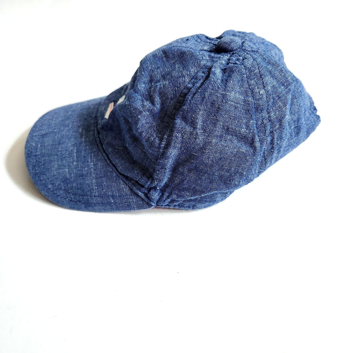 Janie and Jack Heathered Chambray Blue Sailboat Cap Baseball Hat Size 2T to 3