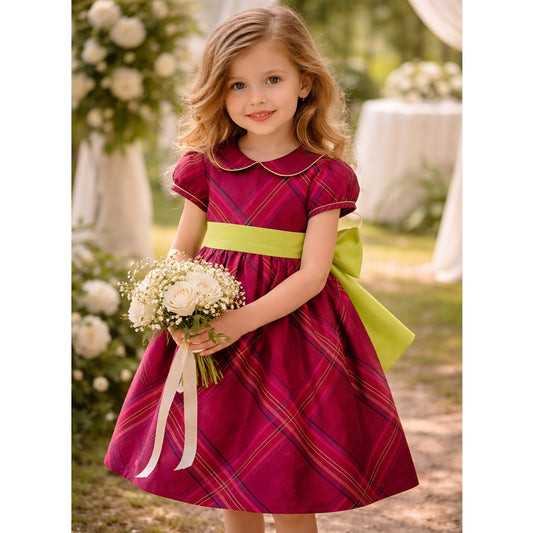 Lilly Pulitzer Girls Size 5 | 100% Silk Plaid Dress