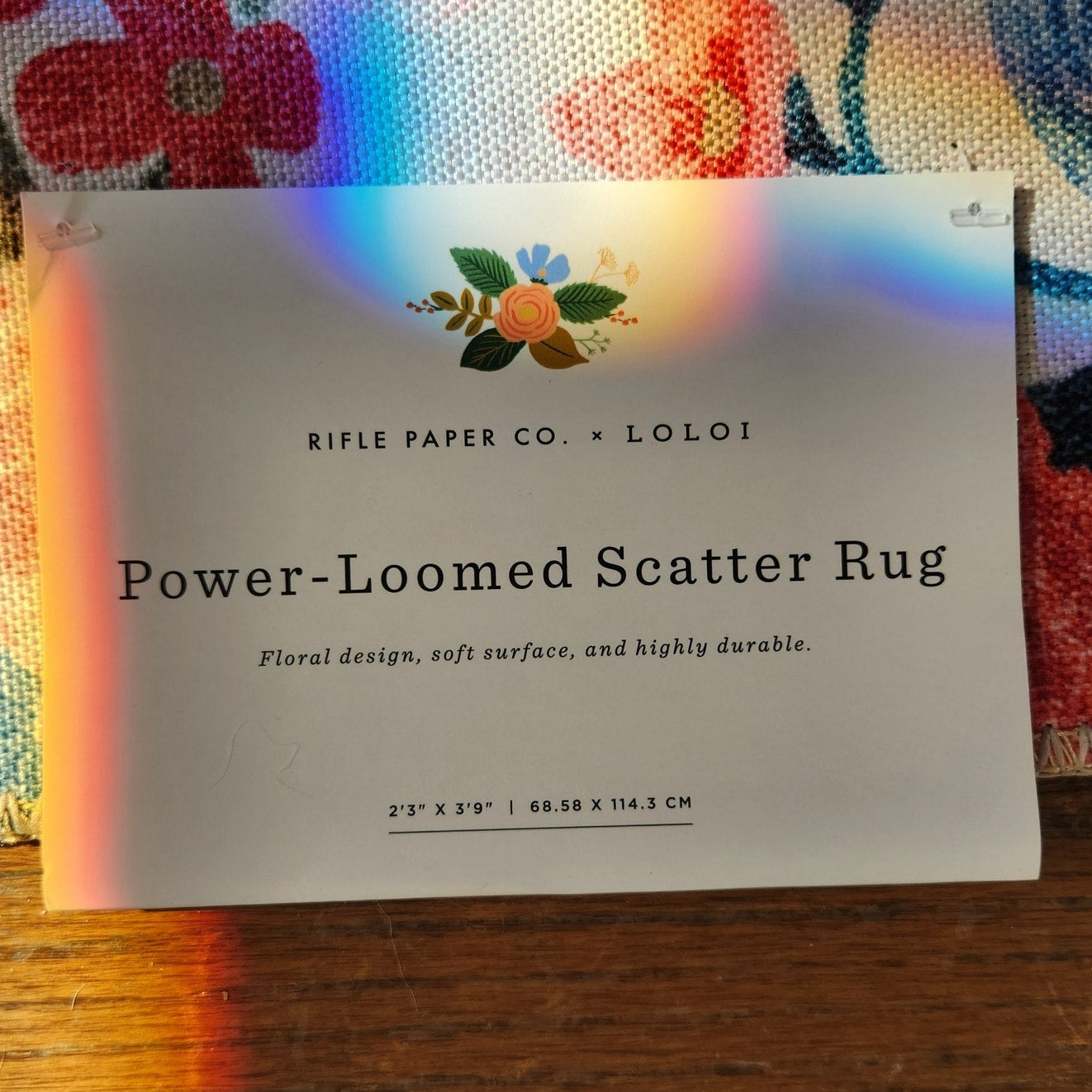 Atelier Collection Garden Party Multi Accent Rug – 2′3″ × 3′9″ (NWT)