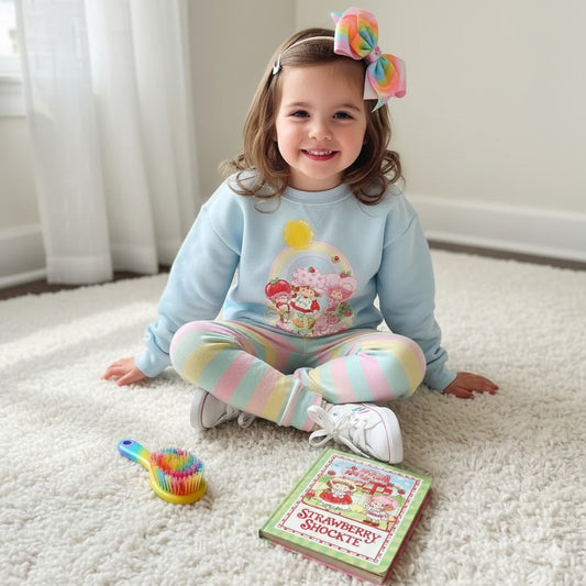 Strawberry Shortcake Kids Crewneck Sweatshirt NWT – Light Blue