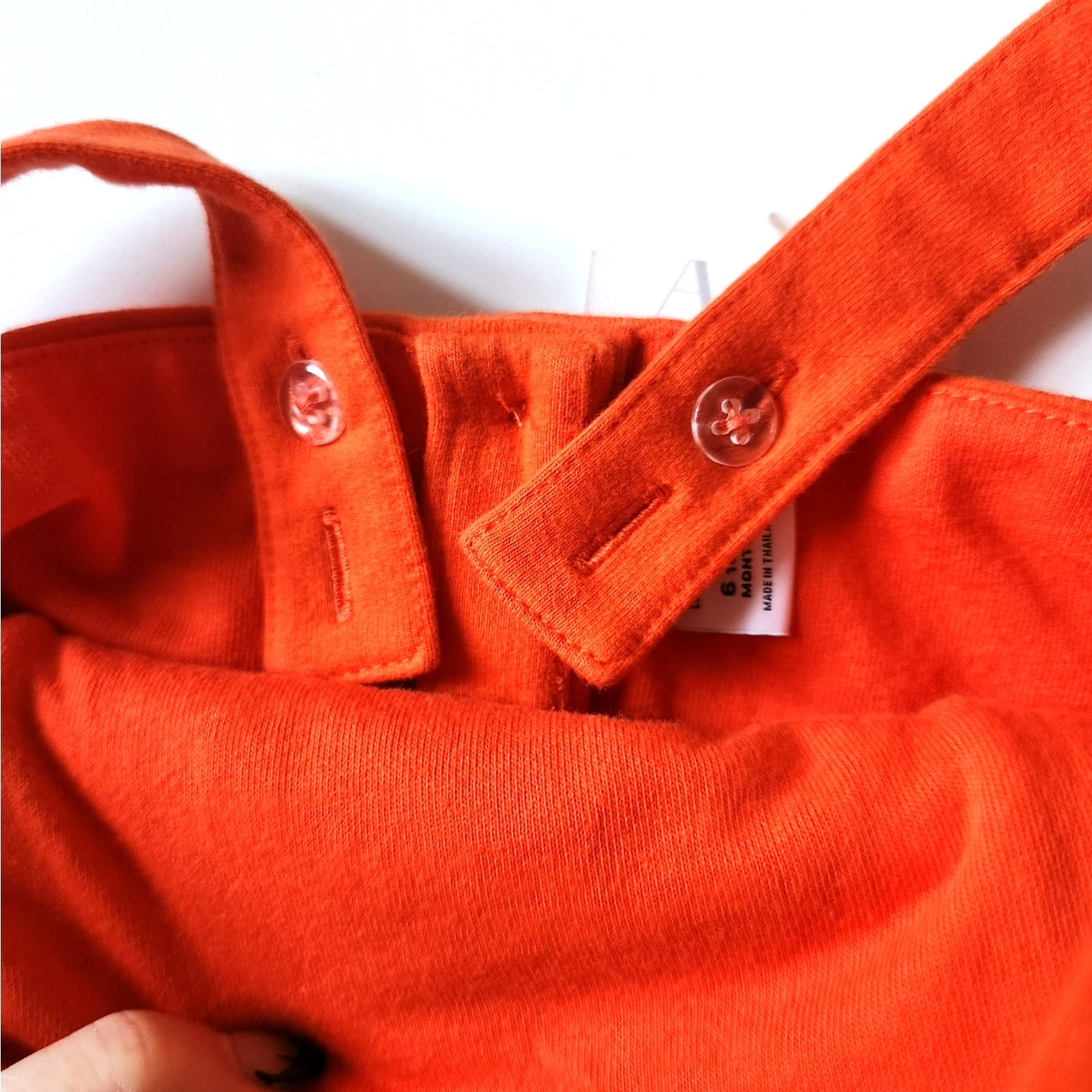 Orange Ruffle Strap Romper | 6–12 Months | NWT