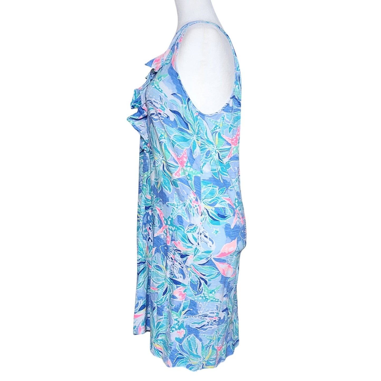 🌊 Lilly Pulitzer Shay Dress – Celestial Stars in Bennet Blue | Women's Size Medium
