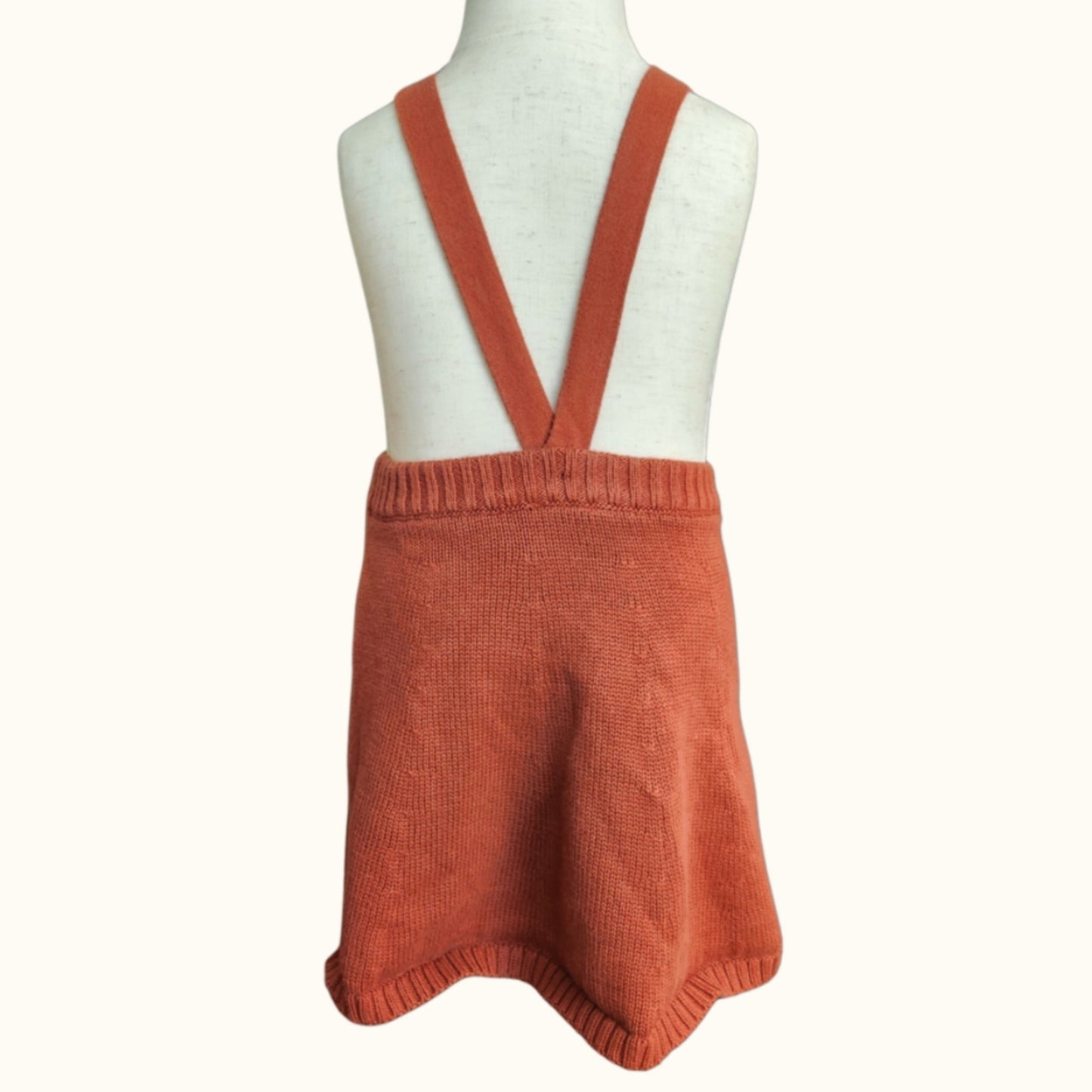 Knit Brown Bear Jumper Dress | Toddler Girls 2T 85 cm | 100% Cotton