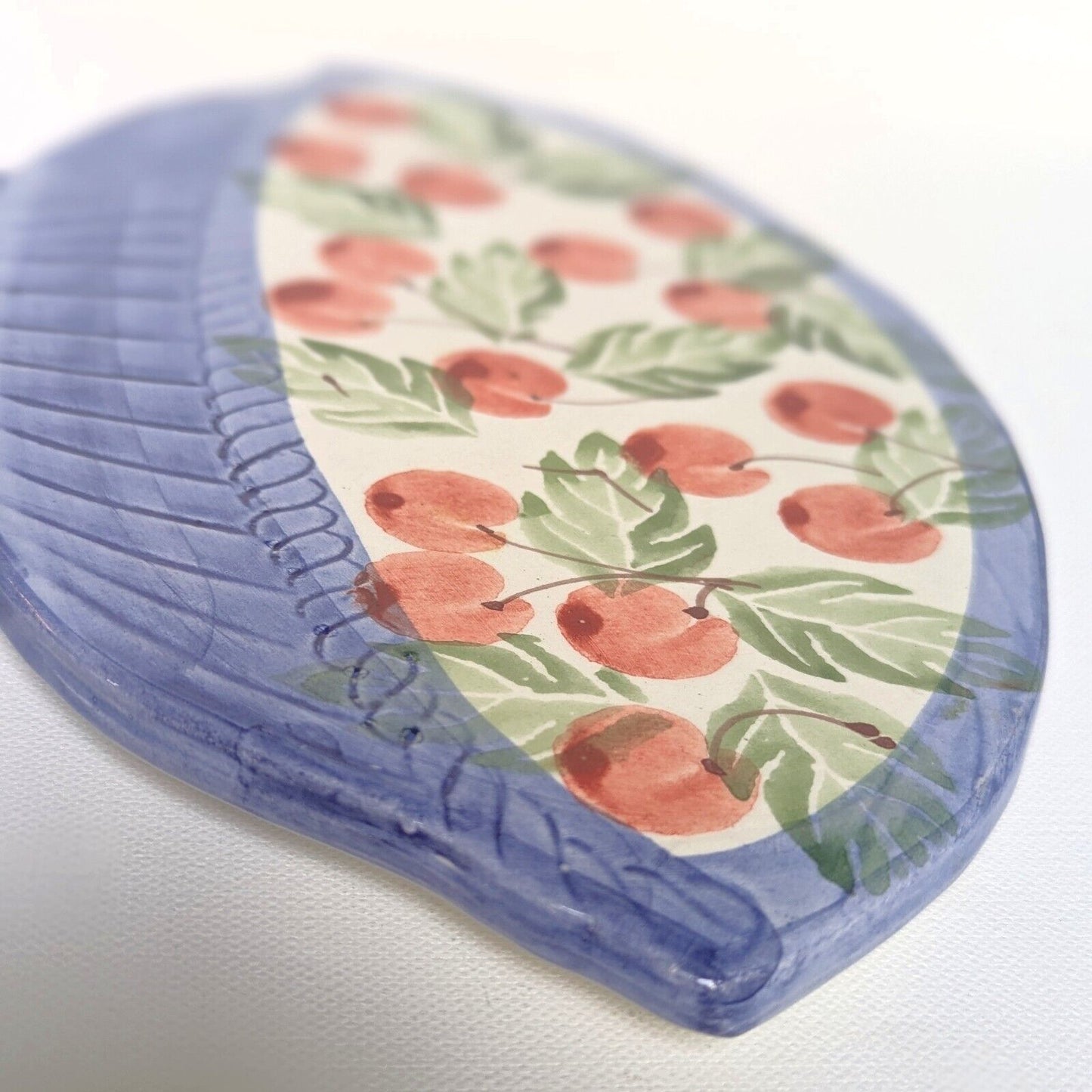 Vintage Italian Ceramic Cherry Trivet