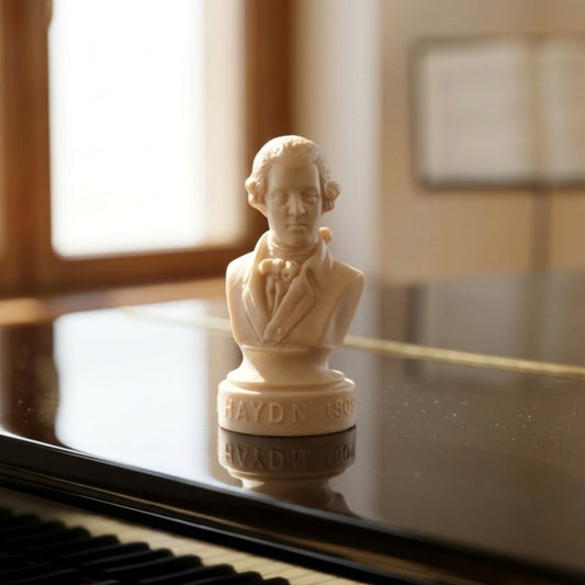 Vintage Halbe Haydn Plastic Bust | 4.5" Composer Figurine | Piano Gift Decor