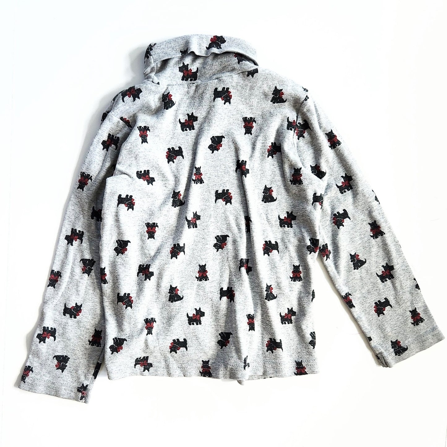 Gymboree Girls Scottie Dog Print Gray Turtleneck | 100% Cotton | Size 6