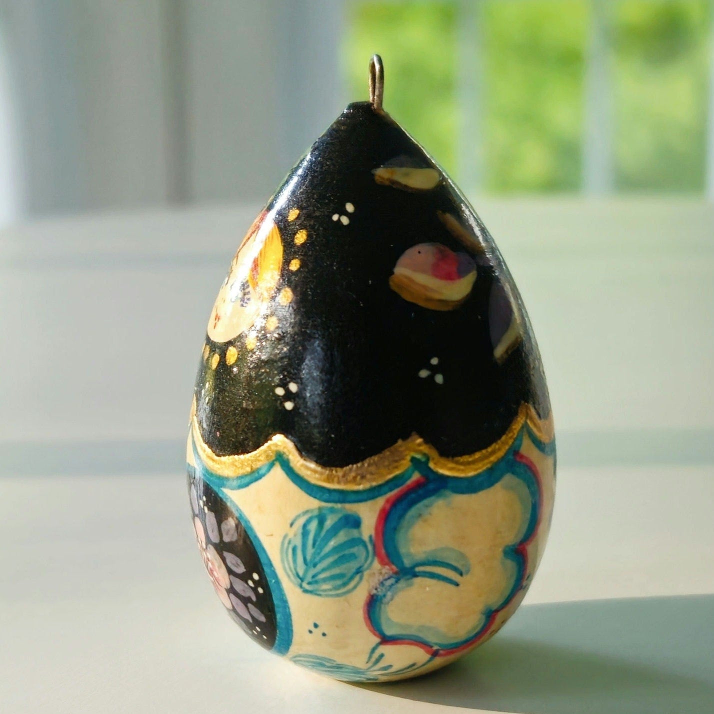 Vintage Hand Painted Russian Nesting Doll Ornament