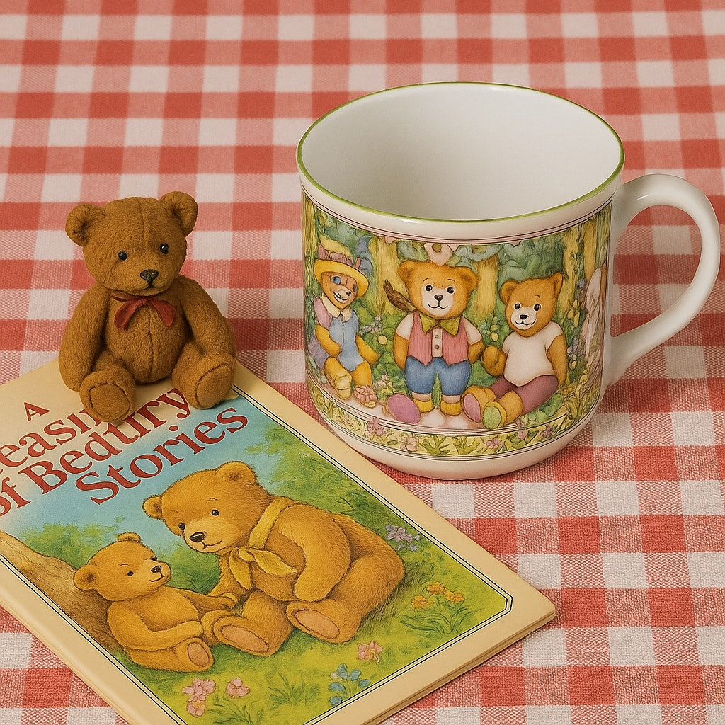 Royal Worcester Fine Porcelain Vintage 1993 Wooster Bear Child’s Cup – Teddy Bears Picnic Collectible Mug – Made in England | Kids Home