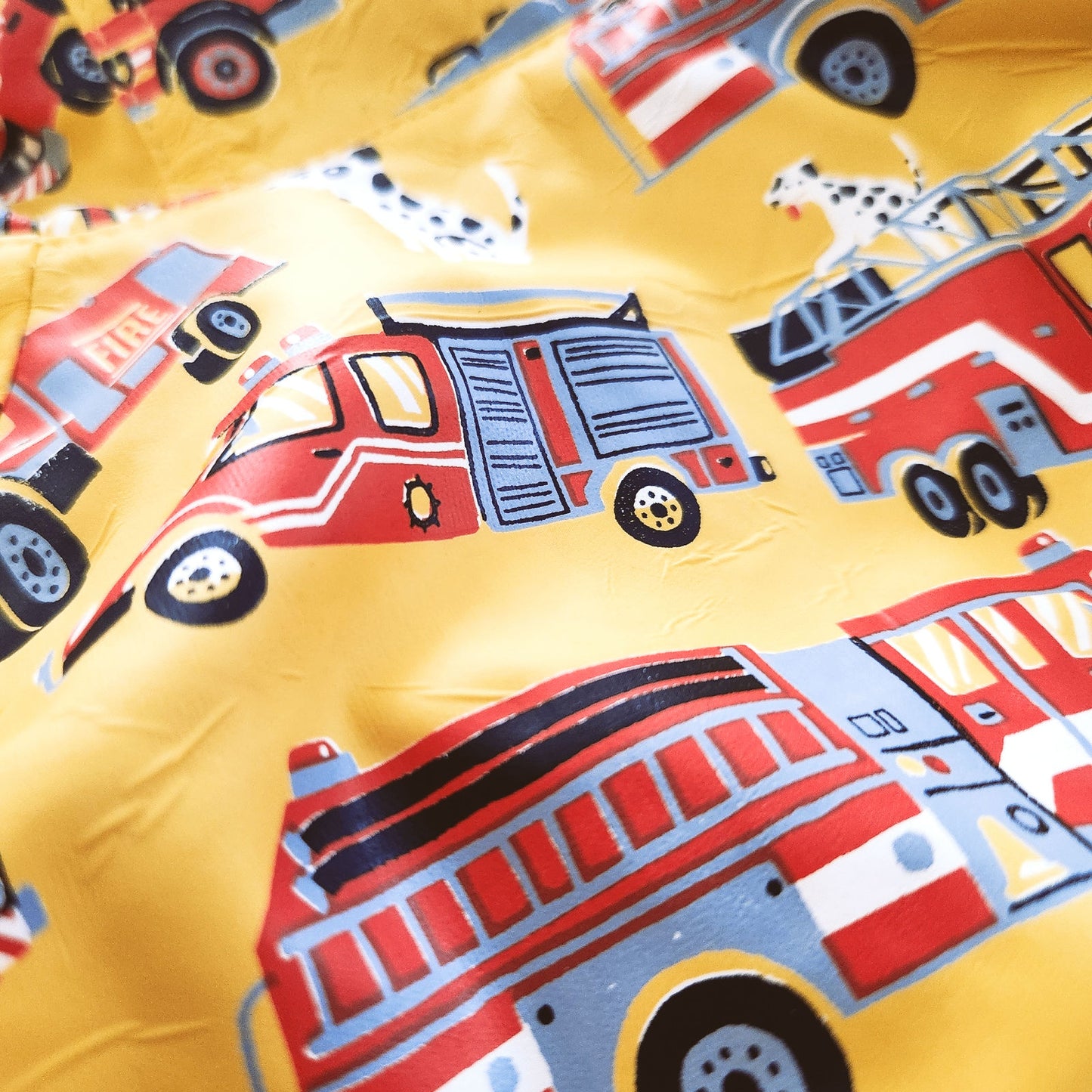 Hatley Terry Cloth Lined Fire Engine Raincoat PVC-free | Baby Size 9–12 months