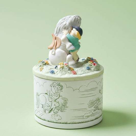 1989 Thelwell “He’ll Find You” Box | Vintage Norman Thelwell Equestrian Keepsake