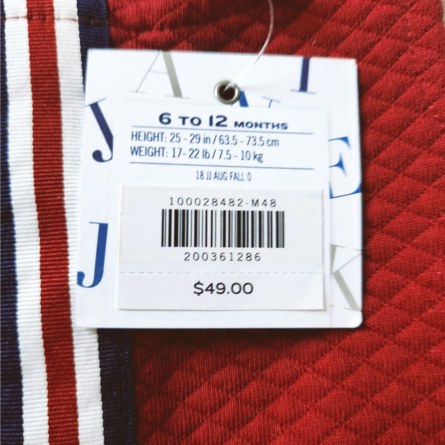 Red Quilted Jumper Dress | 6–12 Months