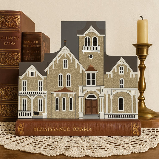 Cat’s Meow Village Haunted House Loch Aerie Mansion | 1992 Shelf Sitter | Signed 1999 | Vintage Home Collectible