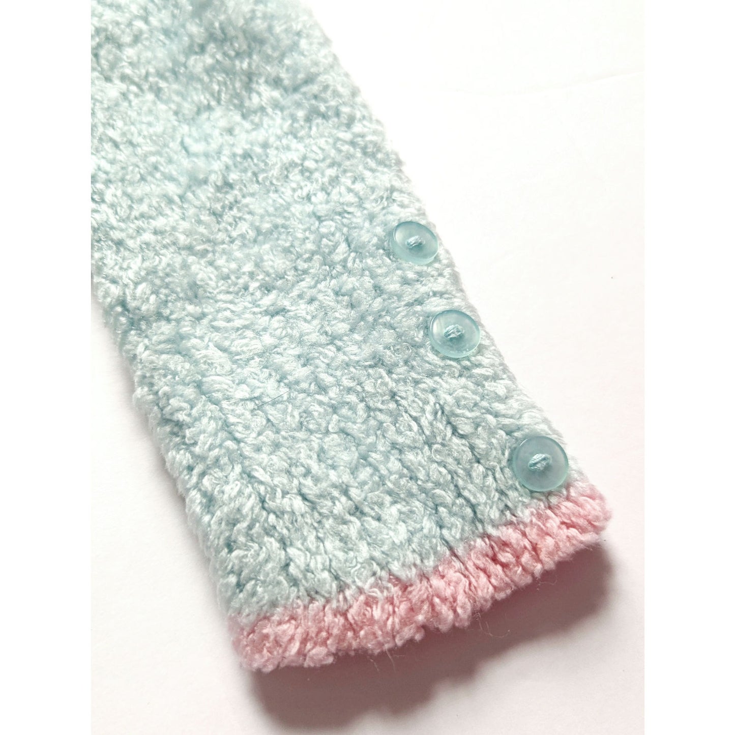 Hartstrings Vintage 1990s Light Blue Chenille Pink Heart Sweater | Baby Size 24M