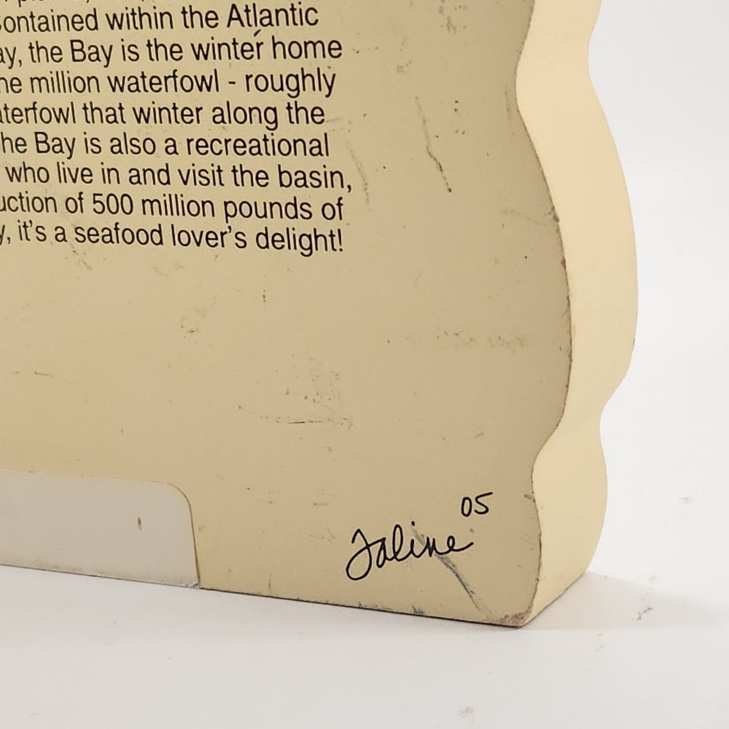 Chesapeake Bay Shelf Sitter | Historic Trails & Waterways Collection | 2005, Faline Signed