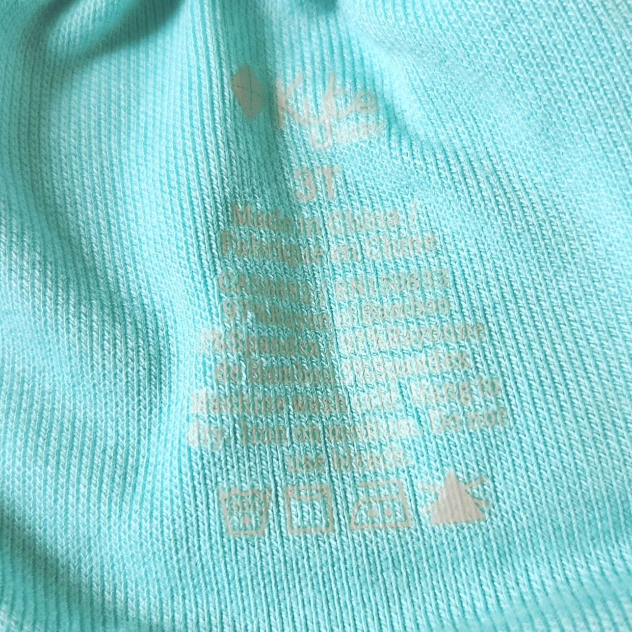 Bamboo Jersey Adjustable Overall Romper Pants – Turquoise Size 3T NWOT