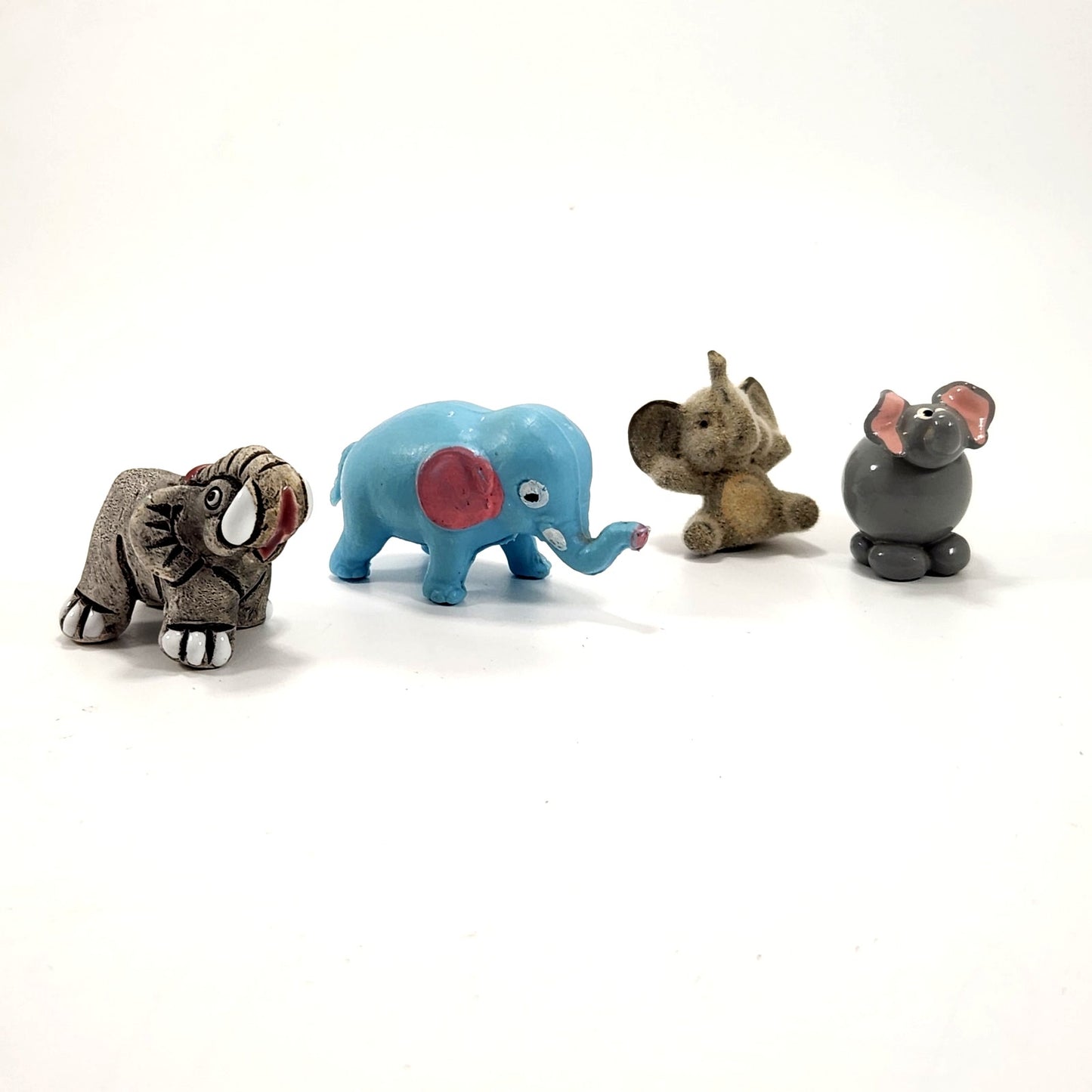 Vintage Mid-Century to 1980s Mini Elephant Mixed Figurines