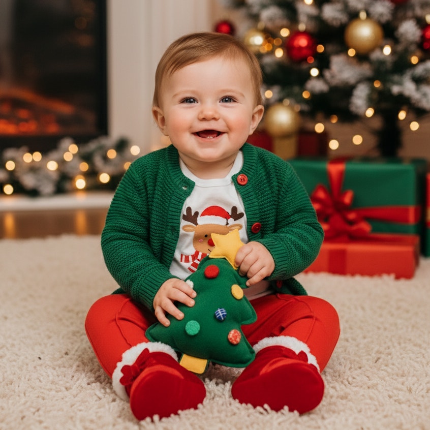 Striped Ponte Pant in Apple Red | 6–12 Months