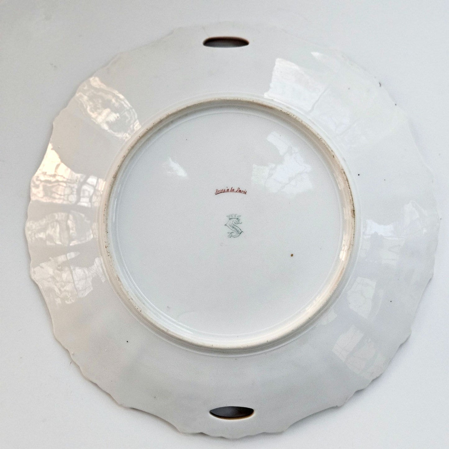 Antique Kuno Steinmann Tiefenfurt Porcelain Cake Plate | Roses à la Paris