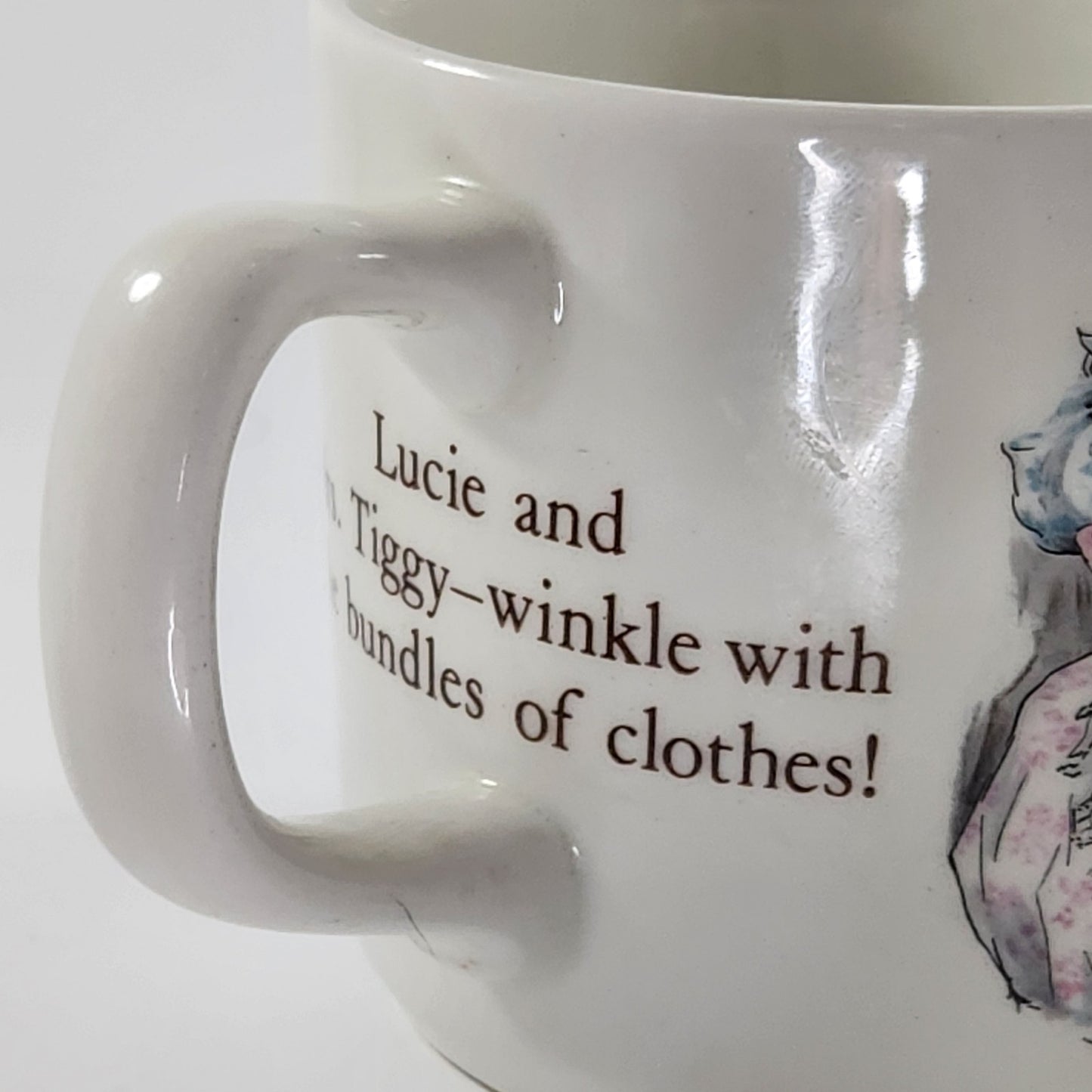 Vintage 1990s Wedgwood Beatrix Potter Peter Rabbit Plate & Mrs. Tiggy-Winkle Mug | Kids Home