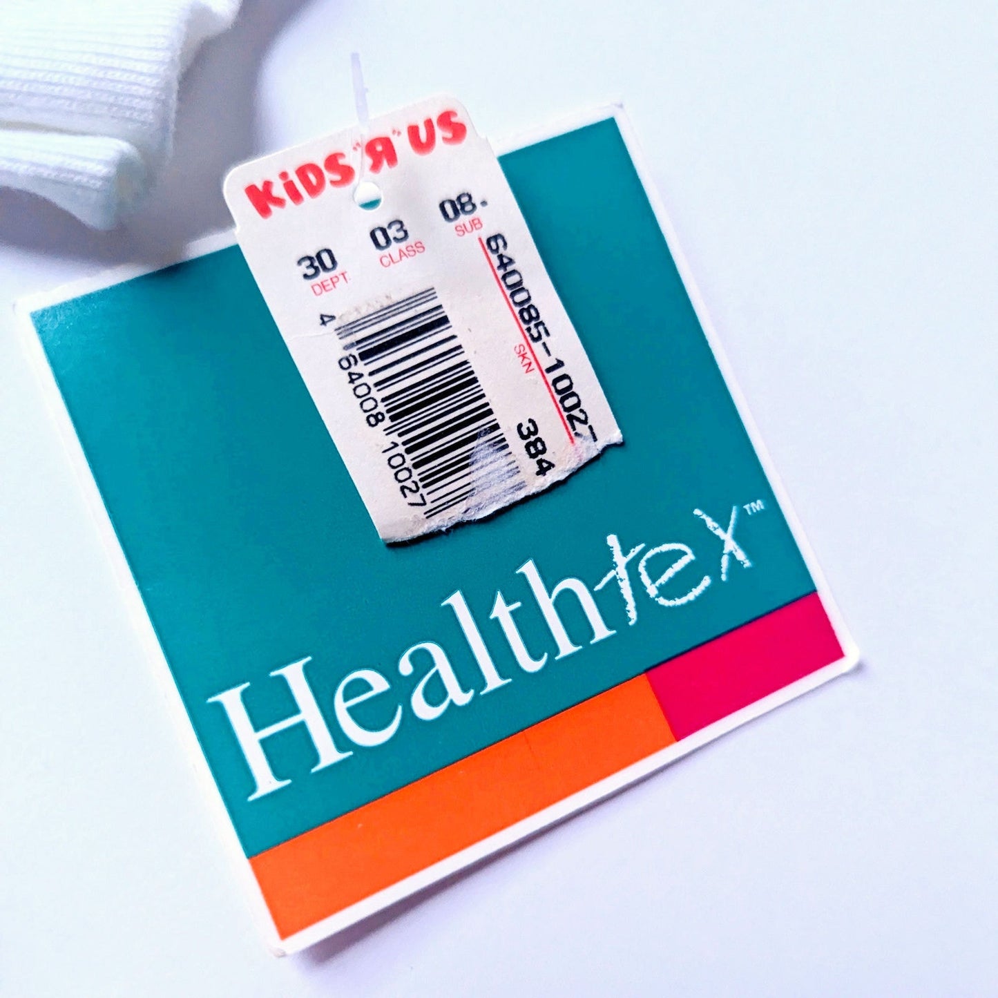 Healthtex Vintage 1980s Girls Mock Turtleneck Shirt – White Long Sleeve, Heart Wreath Bow Print, Retro Toys R Us – Size 5 – Made in USA NWT