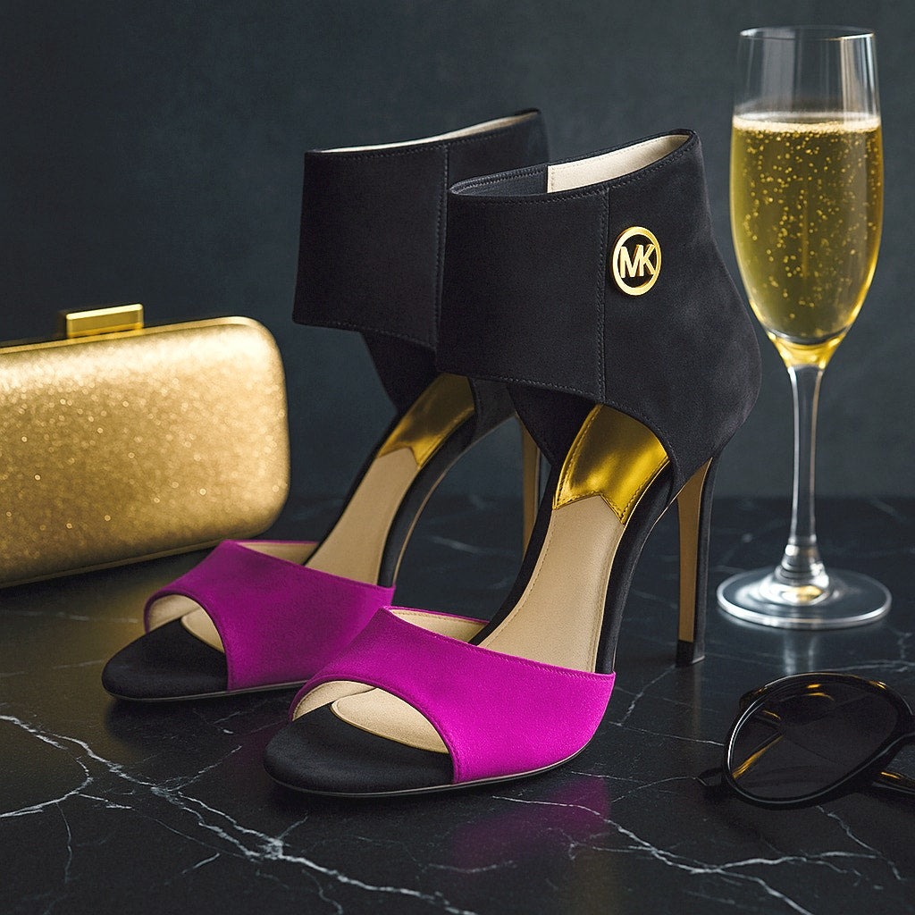 Michael Kors Sivian Bootie Suede Pomegranate Stiletto 4.5” Heels Size Women 8 M