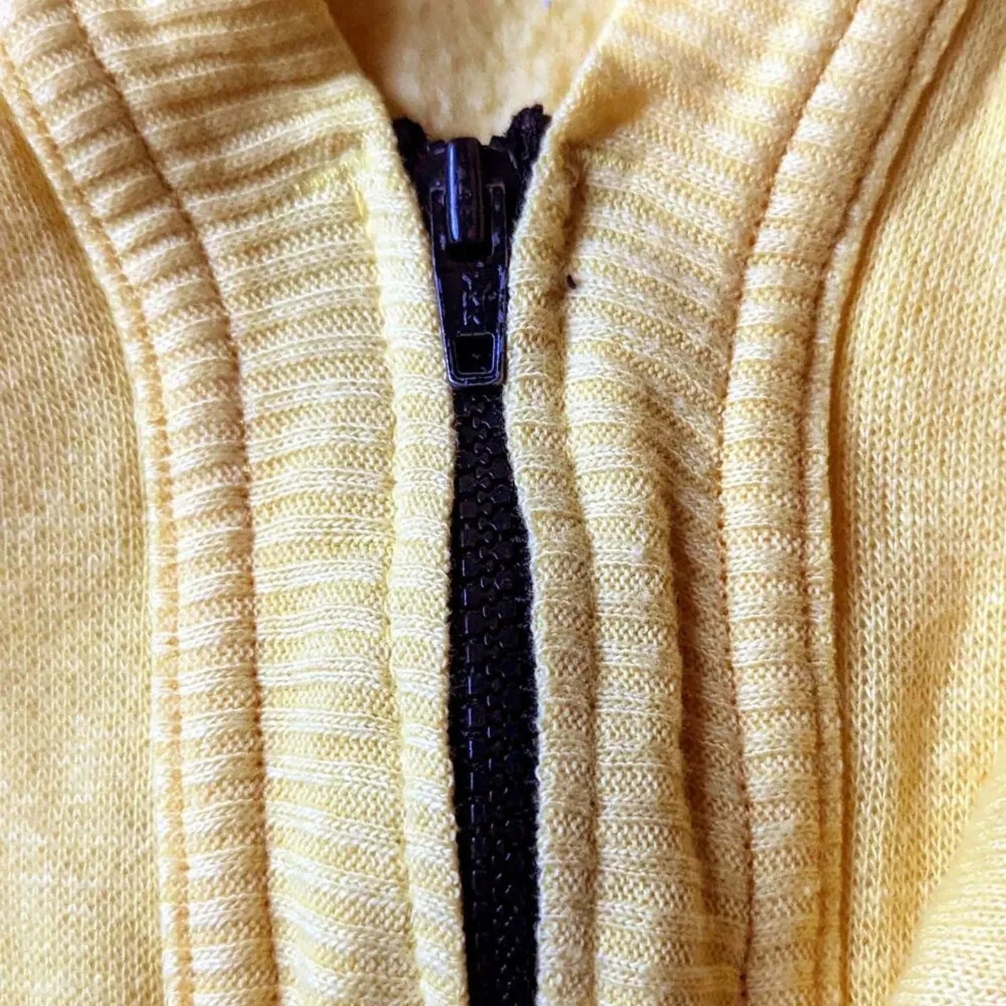 Vintage Carter’s 1980s Kids Sweater | Size 4 / 4T | Yellow & White Striped Zip Cardigan | “I ❤️ You” Sleeve | Made in USA