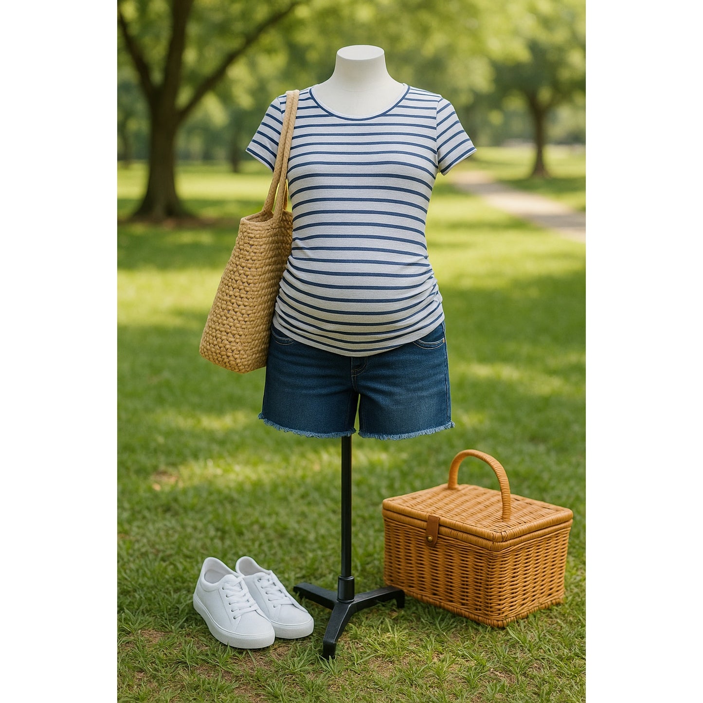 Gap Maternity Women's Dark Wash Indigo Frayed Denim Jean Cutoff Shorts Sizes 10 to 14