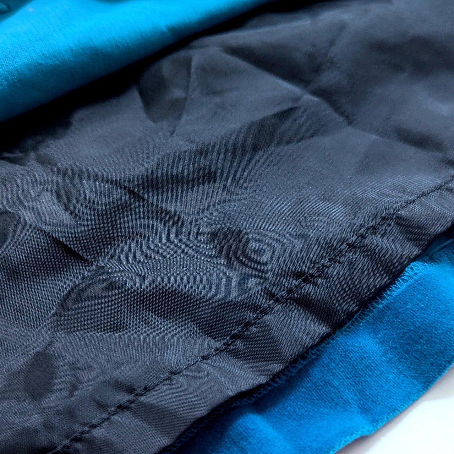 Hanna Andersson Girls Blue Velvet Jumper Dress | Size 130 (6-7) Black Ribbon Floral Detail