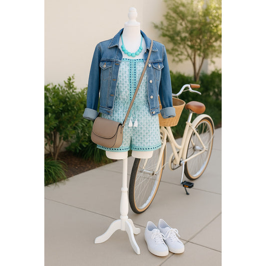 Vineyard Vines Embroidered Tiny Leaves Sleeveless Cotton Boho Romper Women's Size XXS